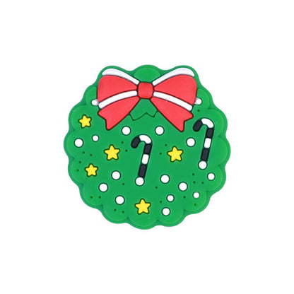 Christmas silicone beads children's cartoon Santa Claus teether beads spot snowman silicone beads