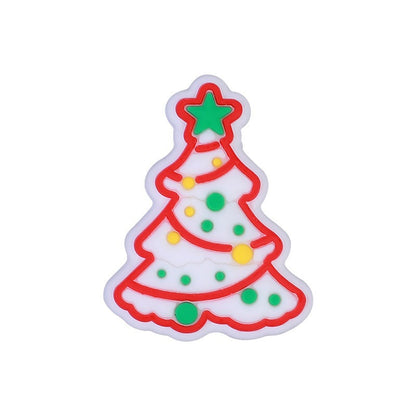 Christmas silicone beads children's cartoon Santa Claus teether beads spot snowman silicone beads