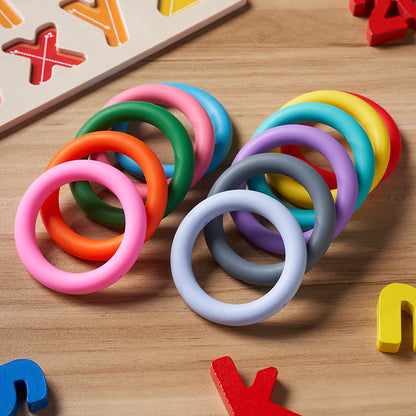 65mm Colored Silicone Ring | Silicone Focal Bead for DIY Keychain & Pen Wrap