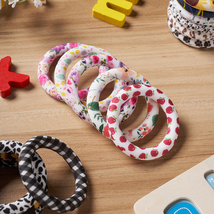 65mm Colored Silicone Ring | Silicone Focal Bead for DIY Keychain & Pen Wrap