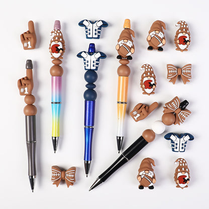 New 3D Silicone Bead Rugby Jersey with Creative Bow Design, Featuring Dwarf-style Beaded Details.