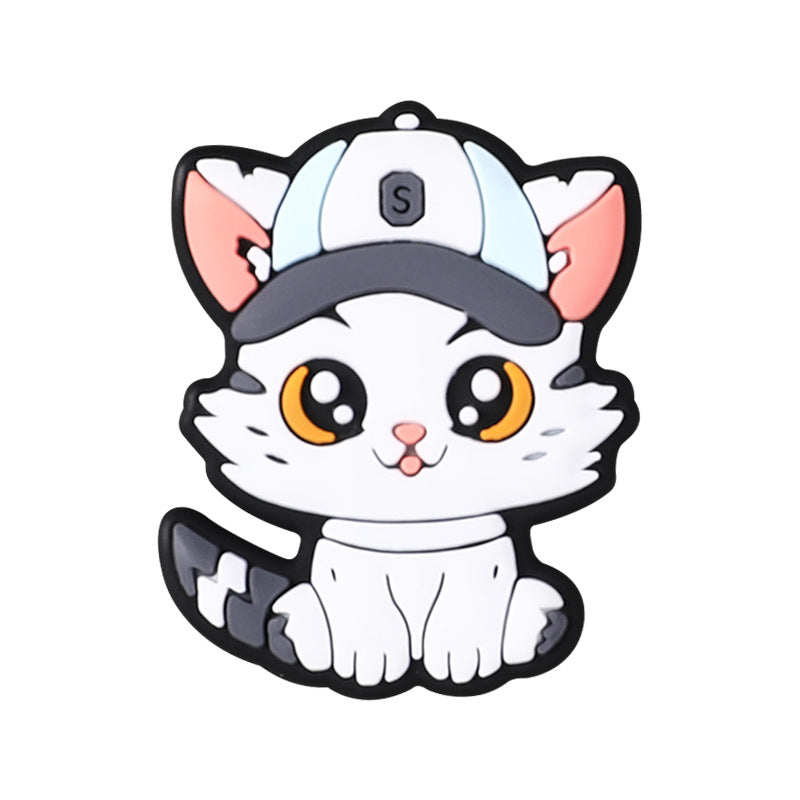 New Cute Kitten Silicone Beaded Charms Featuring Various Hats | Silicone Focal Bead for DIY Keychain & Pen Wrap