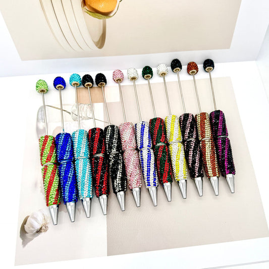 Fully Diamond Two-color Twill Ballpoint Pen