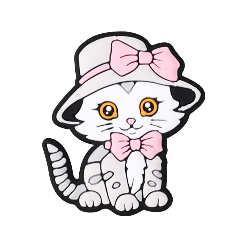 New Cute Kitten Silicone Beaded Charms Featuring Various Hats | Silicone Focal Bead for DIY Keychain & Pen Wrap
