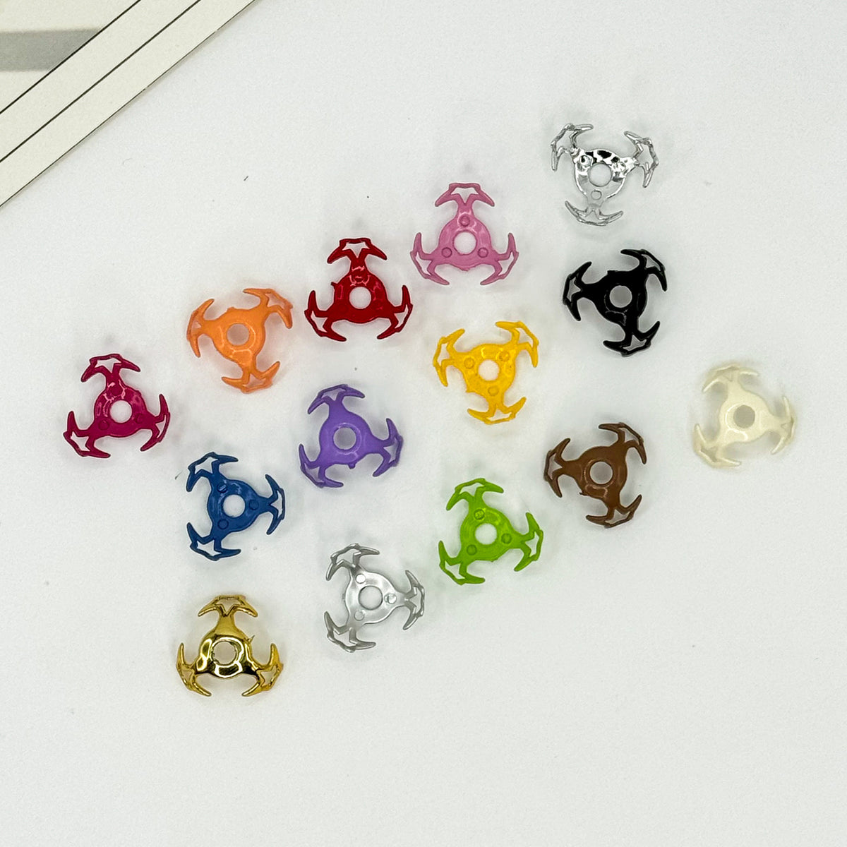 Acrylic Colorful Star 16mm Spacer Bead Holder Spacer Bead Accessory | Acrylic Bead for DIY Bracelet Keychain Jewelry Making