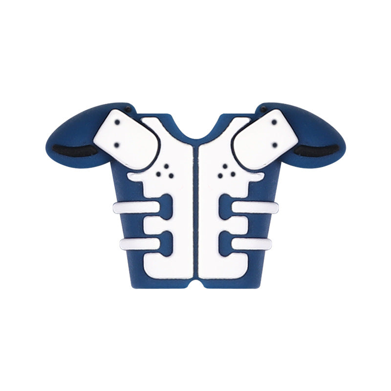 New 3D Silicone Bead Rugby Jersey with Creative Bow Design, Featuring Dwarf-style Beaded Details.