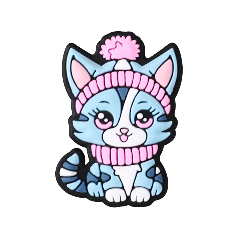 New Cute Kitten Silicone Beaded Charms Featuring Various Hats | Silicone Focal Bead for DIY Keychain & Pen Wrap
