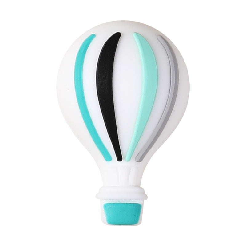 New Colorful Striped Hot Air Balloon 3D Silicone Focus Beads | Silicone Focal Bead for DIY Keychain & Pen Wrap