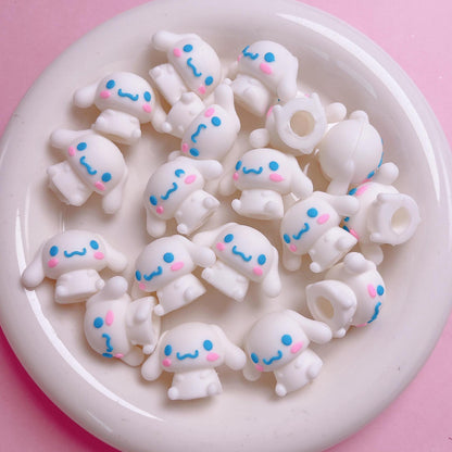 Cartoon Cinnamon Dog Cat Three-Eyed Guy Silicone Pen Cap | Silicone Focal Bead for DIY Keychain & Pen Wrap