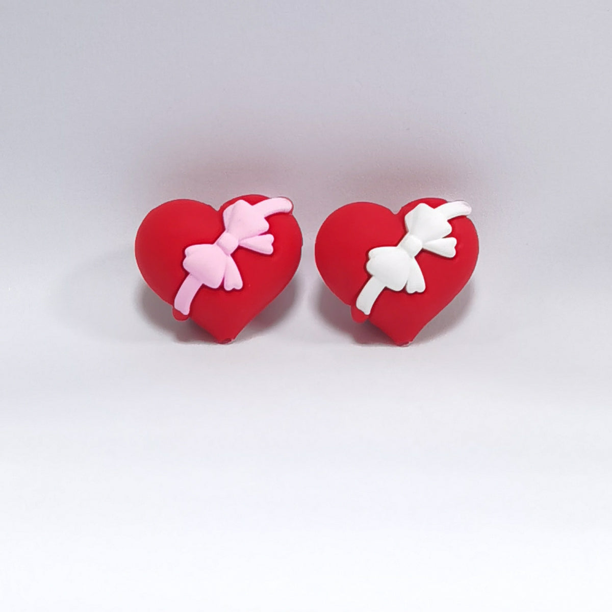 Valentine's Day Romantic Heart Bow Silicone Beaded String | Silicone Focal Bead for DIY Keychain & Pen Wrap
