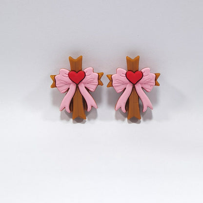 Valentine's Day Romantic Heart Bow Silicone Beaded String