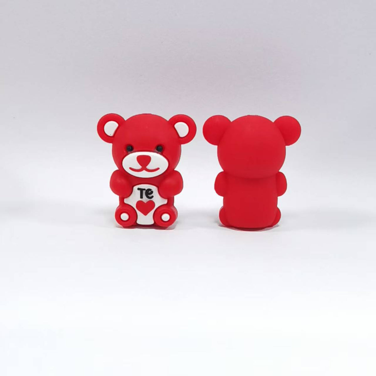 Valentine's Day Romantic Heart Bow Silicone Beaded String | Silicone Focal Bead for DIY Keychain & Pen Wrap
