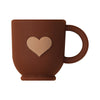 3D heart-shaped coffee cup