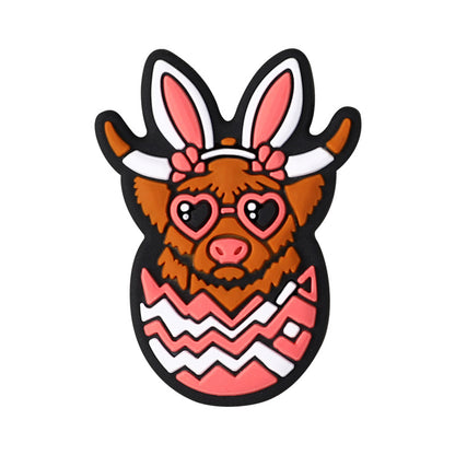 3D Cartoon Dwarf Bunny Easter Silicone Beaded String | Silicone Focal Bead for DIY Keychain & Pen Wrap