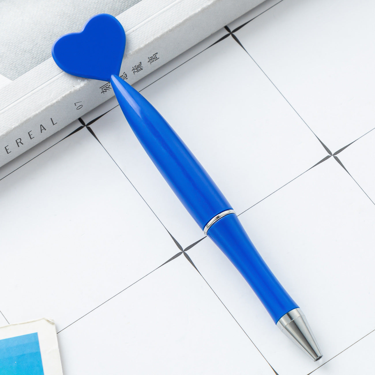 Multi-color Rotating Heart-shaped Plastic Ballpoint Pen