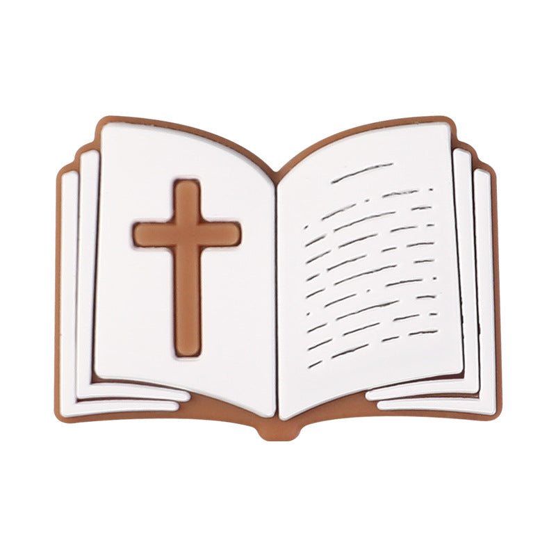 Religious Silicone Beads - Jesus & Bible Focal Charms | Silicone Focal Bead for DIY Keychain & Pen Wrap