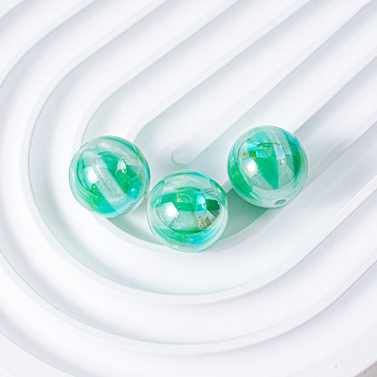 Glow in the Dark Watermelon Beads - 16mm UV Plated Acrylic Round | Acrylic Bead for DIY Bracelet Keychain Jewelry Making