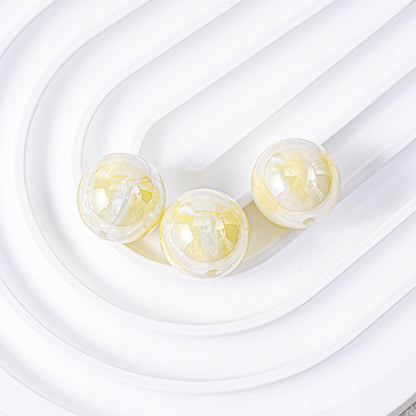 Glow in the Dark Watermelon Beads - 16mm UV Plated Acrylic Round | Acrylic Bead for DIY Bracelet Keychain Jewelry Making