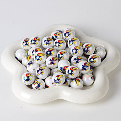 NCAA College Football Acrylic Focal Beads for Beadable Pens - 16mm Straight | DIY Sports Fan Bracelet & Keychain Craft Bead