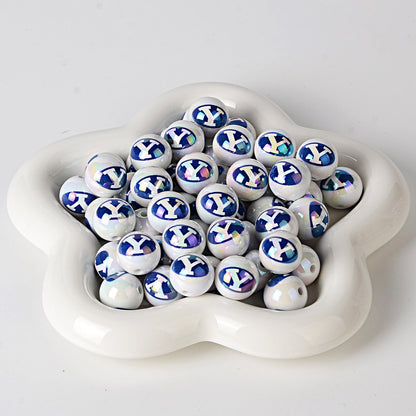 NCAA College Football Acrylic Focal Beads for Beadable Pens - 16mm Straight | DIY Sports Fan Bracelet & Keychain Craft Bead