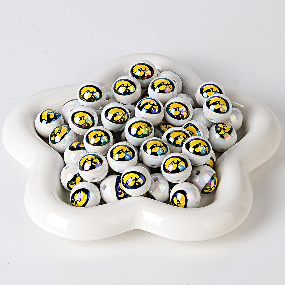 NCAA College Football Acrylic Focal Beads for Beadable Pens - 16mm Straight | DIY Sports Fan Bracelet & Keychain Craft Bead