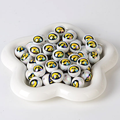 NCAA College Football Acrylic Focal Beads for Beadable Pens - 16mm Straight | DIY Sports Fan Bracelet & Keychain Craft Bead