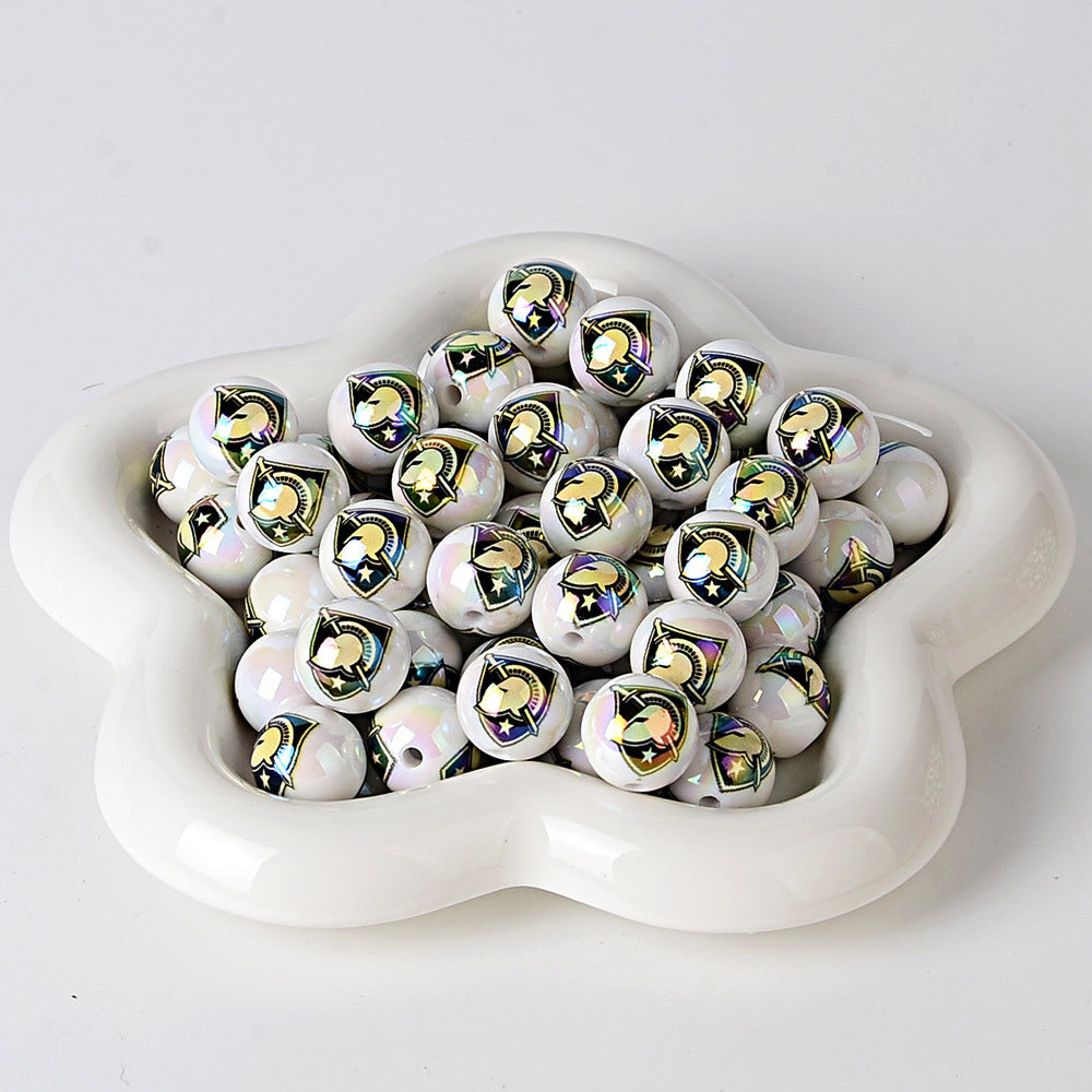 NCAA College Football Acrylic Focal Beads for Beadable Pens - 16mm Straight | DIY Sports Fan Bracelet & Keychain Craft Bead