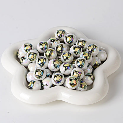 NCAA College Football Acrylic Focal Beads for Beadable Pens - 16mm Straight | DIY Sports Fan Bracelet & Keychain Craft Bead