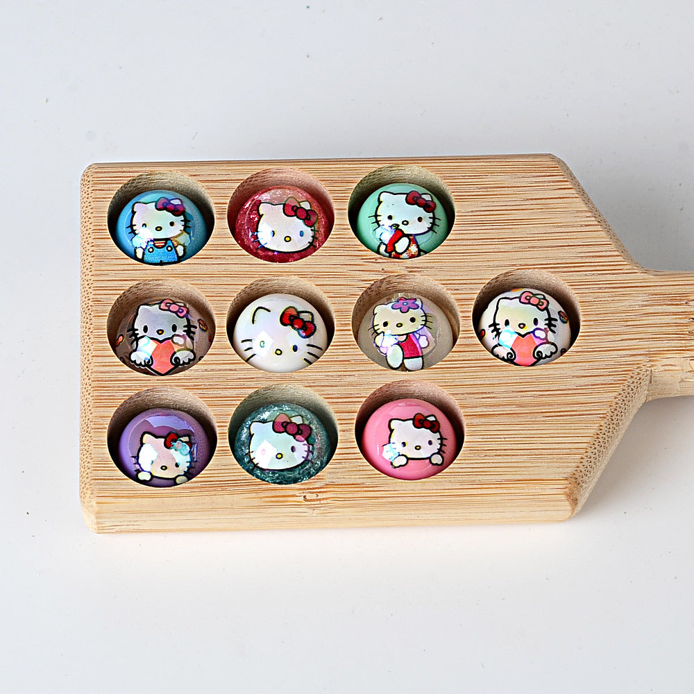 Kawaii Hello Kitty Acrylic Gumball Beads - 20pcs Mix of Opaque, | Acrylic Bead for DIY Bracelet Keychain Jewelry Making