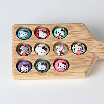 Kawaii Hello Kitty Acrylic Gumball Beads - 20pcs Mix of Opaque, | Acrylic Bead for DIY Bracelet Keychain Jewelry Making