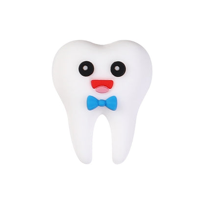 Dental Theme Silicone Focal Beads - Cute Tooth & Scrub Suit Beads for | Silicone Focal Bead for DIY Keychain & Pen Wrap