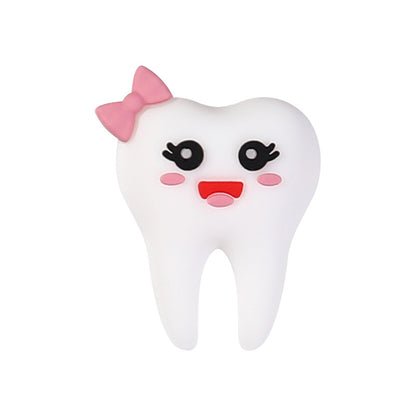 Dental Theme Silicone Focal Beads - Cute Tooth & Scrub Suit Beads for | Silicone Focal Bead for DIY Keychain & Pen Wrap