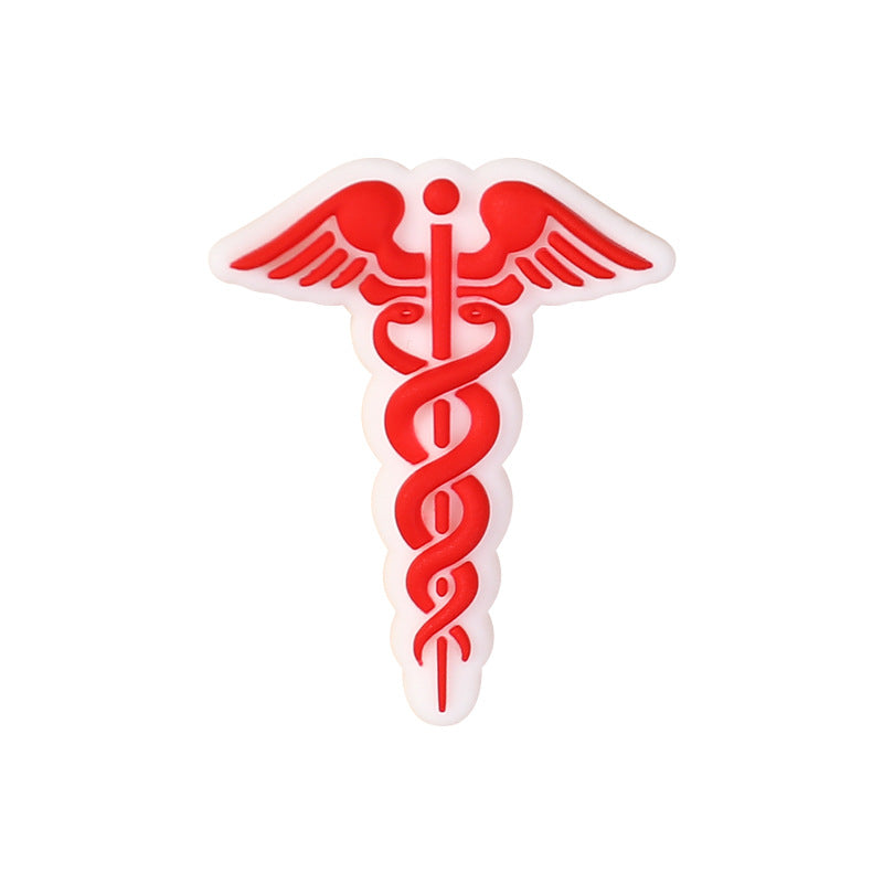 Medical & Nursing Silicone Focal Beads - Cute Stethoscope, Heart & Pill | Silicone Focal Bead for DIY Keychain & Pen Wrap
