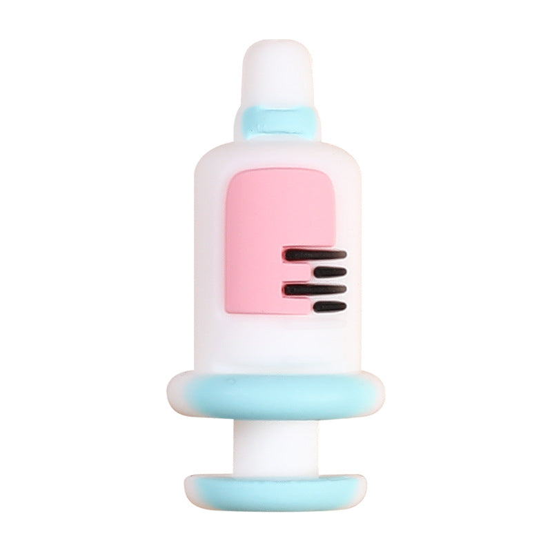 Medical & Nursing Silicone Focal Beads - Cute Stethoscope, Heart & Pill | Silicone Focal Bead for DIY Keychain & Pen Wrap