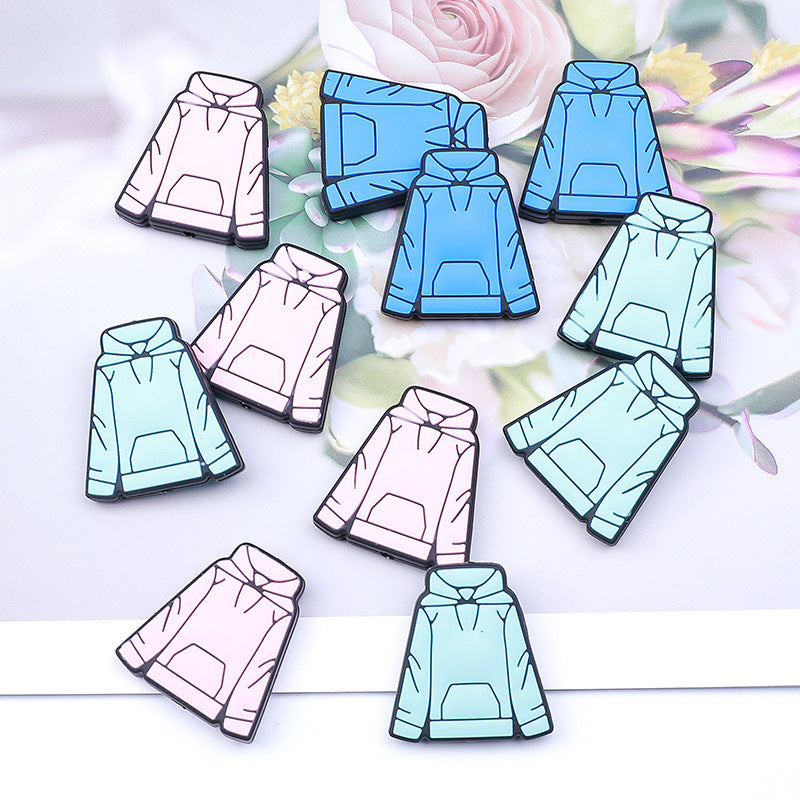 Cute Hoodie Silicone Focal Beads for Beadable Pens - Cozy Winter Sweater | Silicone Focal Bead for DIY Keychain & Pen Wrap