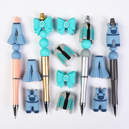 Mini Fashionista Series Silicone Beads: Assorted Jacket, Overalls and | Silicone Focal Bead for DIY Keychain & Pen Wrap