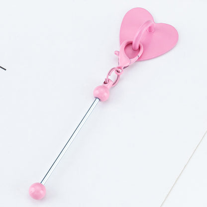 DIY Heart Sticky Hook for Phone Charms - Colorful Metal Beadable Rod | DIY Bead Bracelet Keychain & Jewelry Craft Supply