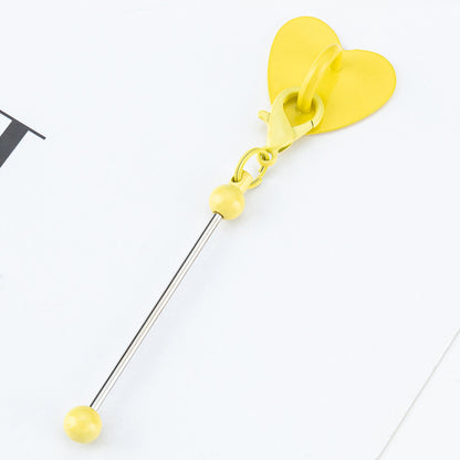 DIY Heart Sticky Hook for Phone Charms - Colorful Metal Beadable Rod | DIY Bead Bracelet Keychain & Jewelry Craft Supply