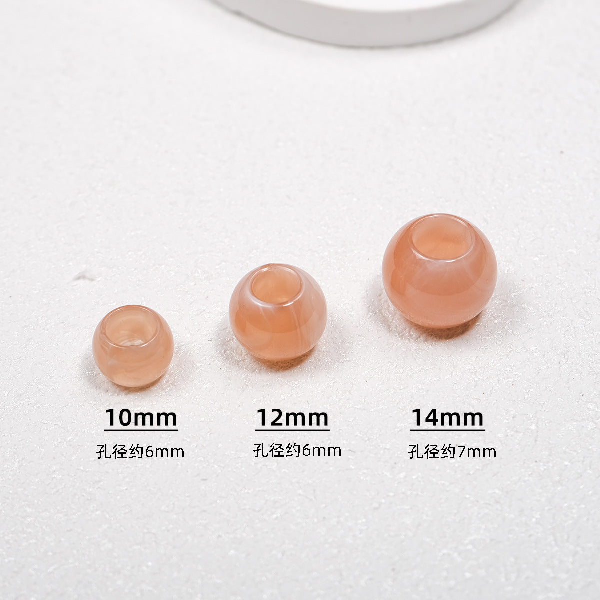 100pcs Mixed Color Big Hole Acrylic Beads - 10mm 12mm 14mm Size | Acrylic Bead for DIY Bracelet Keychain Jewelry Making