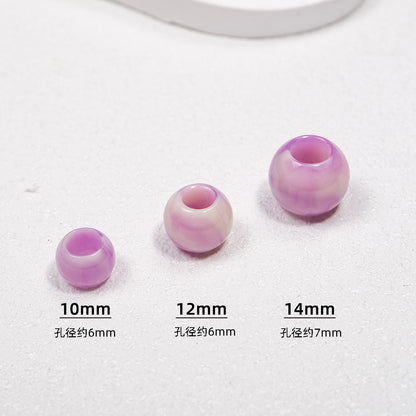 100pcs Mixed Color Big Hole Acrylic Beads - 10mm 12mm 14mm Size | Acrylic Bead for DIY Bracelet Keychain Jewelry Making