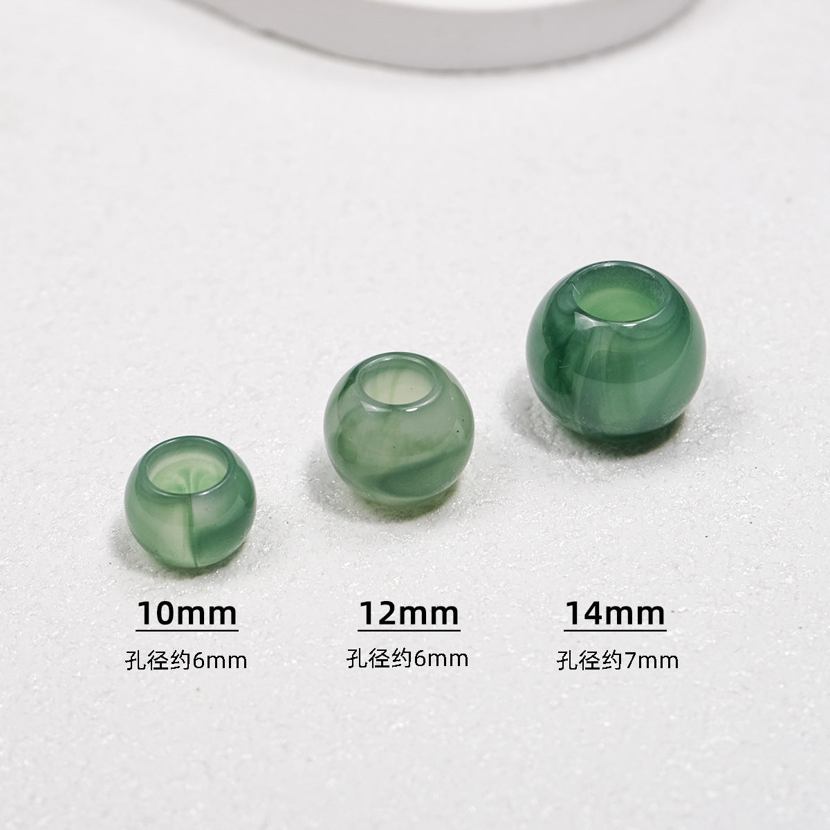 100pcs Mixed Color Big Hole Acrylic Beads - 10mm 12mm 14mm Size | Acrylic Bead for DIY Bracelet Keychain Jewelry Making