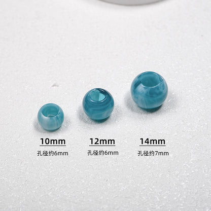 100pcs Mixed Color Big Hole Acrylic Beads - 10mm 12mm 14mm Size | Acrylic Bead for DIY Bracelet Keychain Jewelry Making