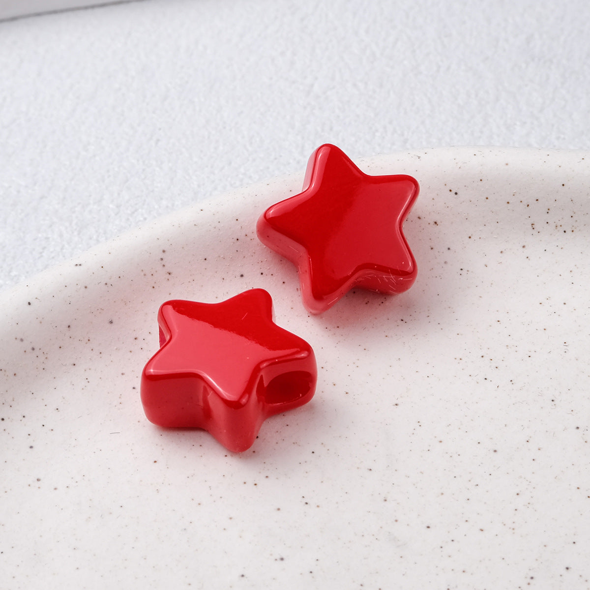 20pcs Vintage Earth Tone Star Beads - 19mm Autumn Palette Acrylic | Acrylic Bead for DIY Bracelet Keychain Jewelry Making