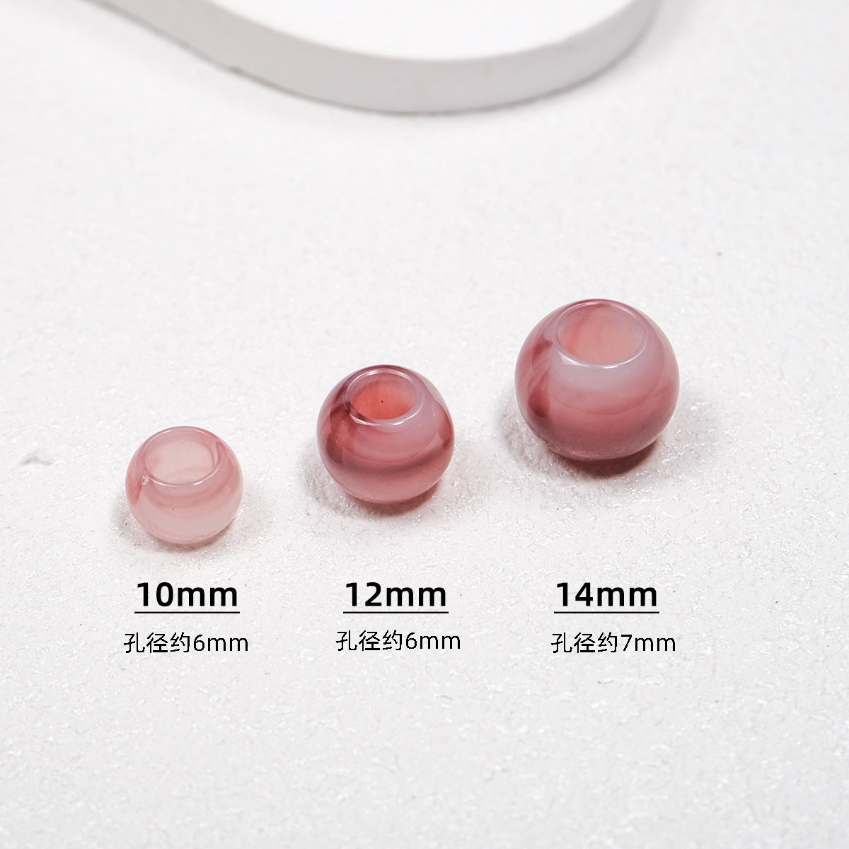 100pcs Mixed Color Big Hole Acrylic Beads - 10mm 12mm 14mm Size | Acrylic Bead for DIY Bracelet Keychain Jewelry Making