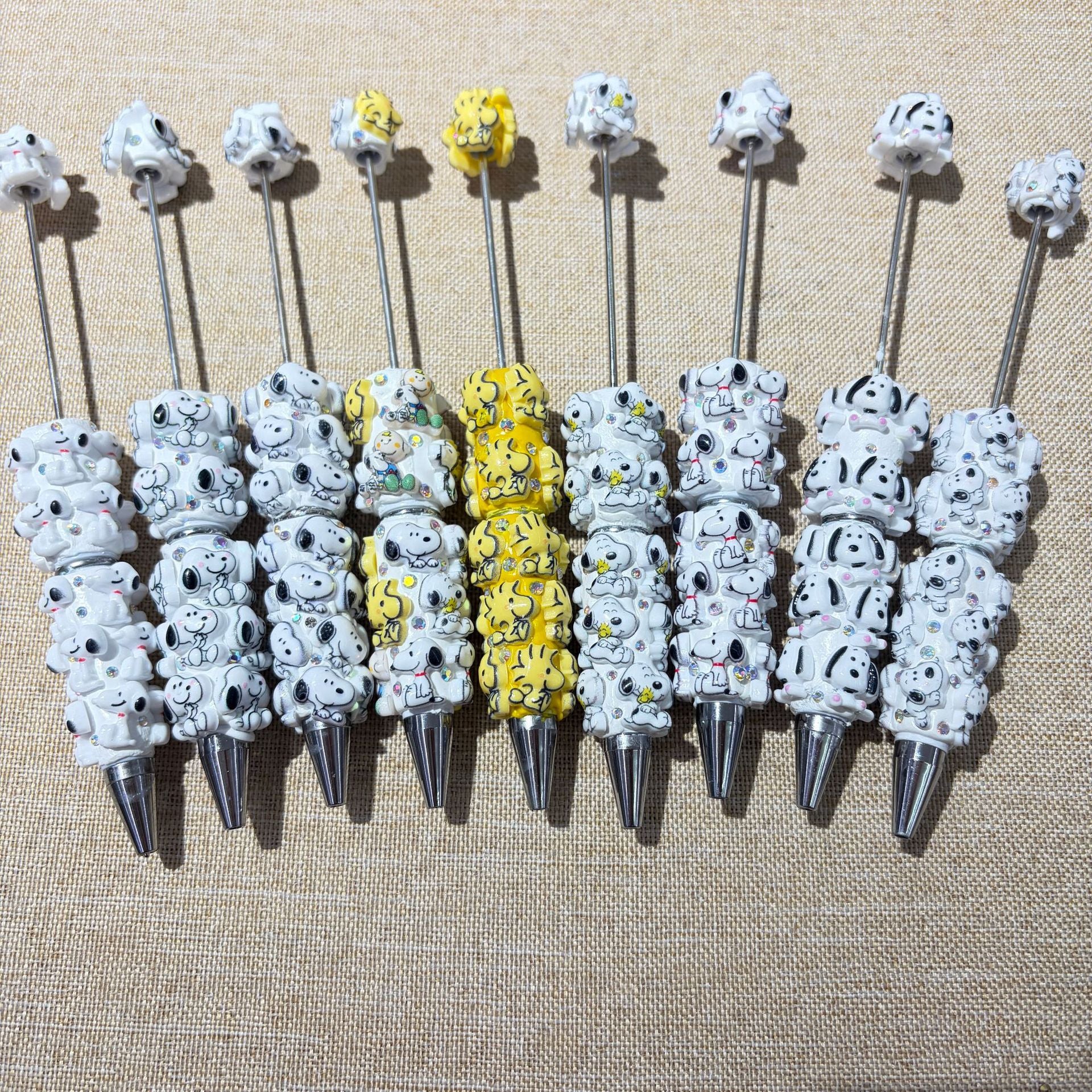 Classic Cartoon Puppy & Friend 3D Beadable Pens | DIY Beadable Pen Craft Gift Idea