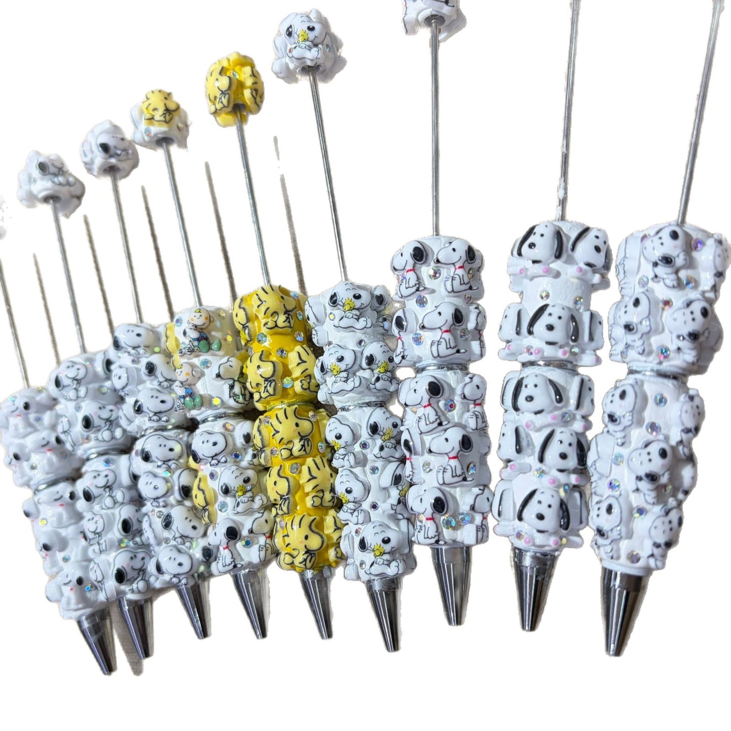 Classic Cartoon Puppy & Friend 3D Beadable Pens | DIY Beadable Pen Craft Gift Idea