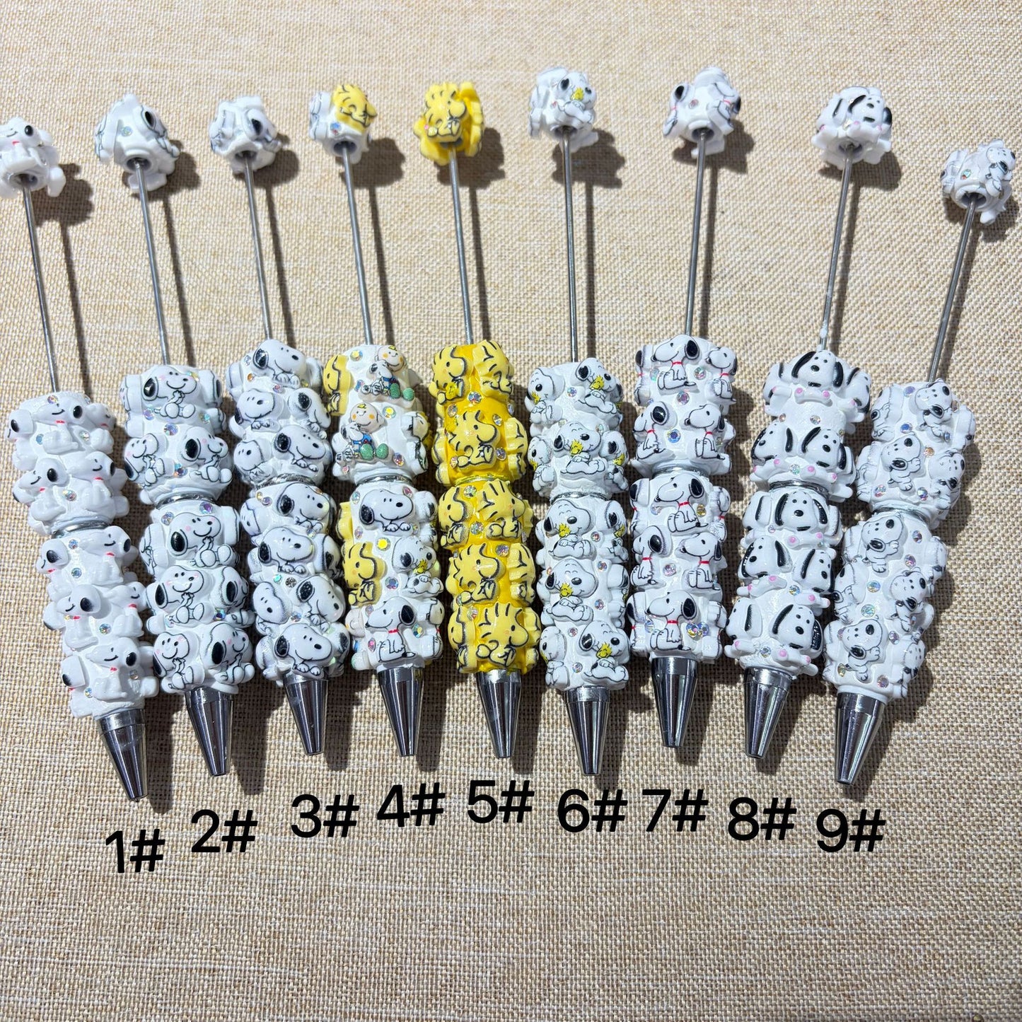Classic Cartoon Puppy & Friend 3D Beadable Pens | DIY Beadable Pen Craft Gift Idea