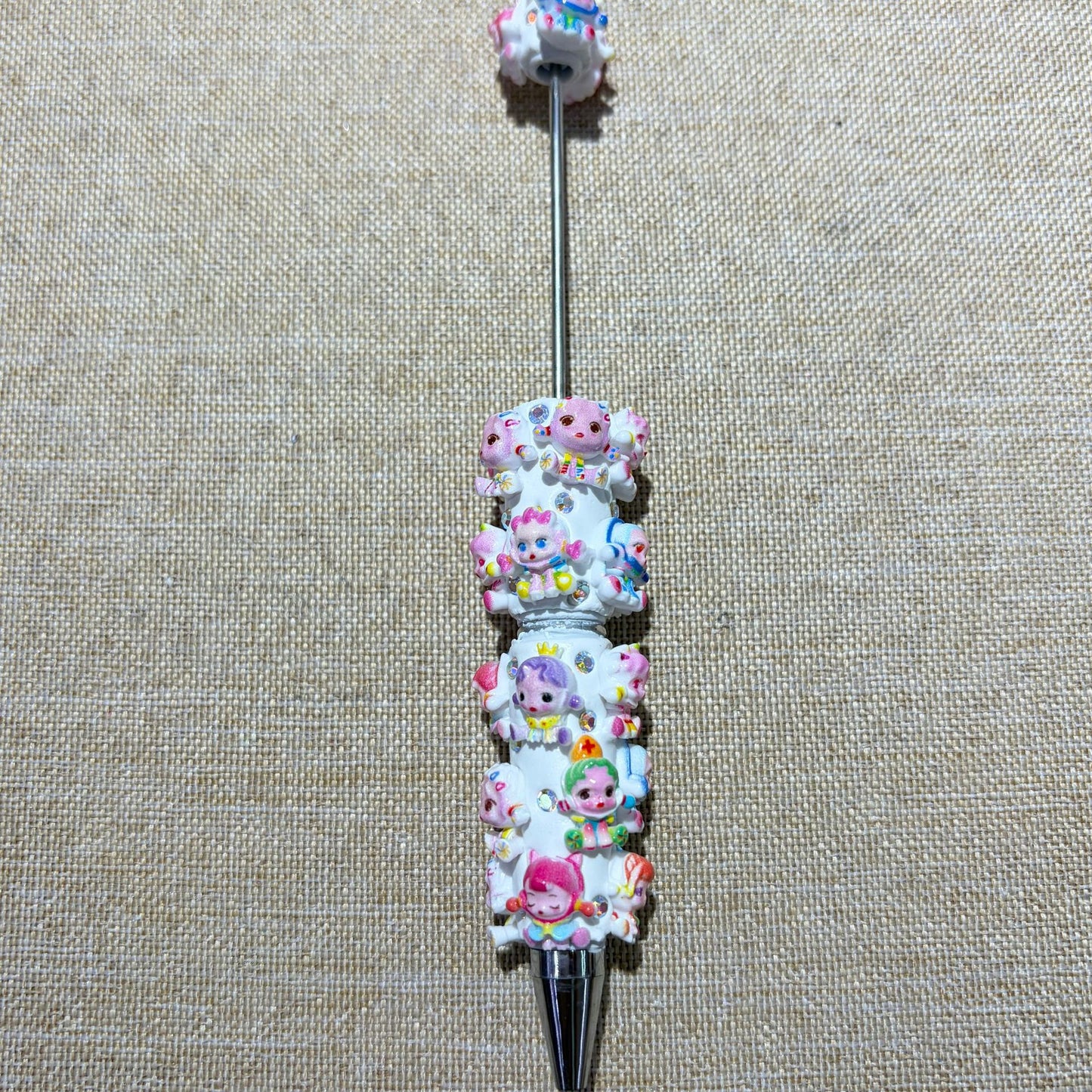 Kawaii Character 3D Rhinestone Beadable Pens | DIY Beadable Pen Craft Gift Idea