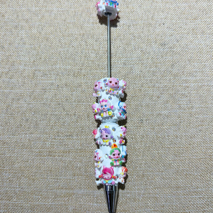 Kawaii Character 3D Rhinestone Beadable Pens | DIY Beadable Pen Craft Gift Idea