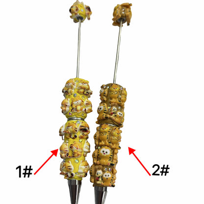 Kawaii Character 3D Rhinestone Beadable Pens | DIY Beadable Pen Craft Gift Idea